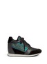Main View - Click To Enlarge - ASH - 'Dream' holographic croc effect wedge sneakers