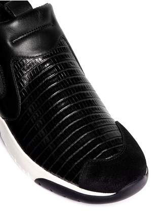 Detail View - Click To Enlarge - ASH - 'Set' embossed leather slip-on sneakers