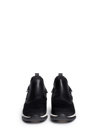 Figure View - Click To Enlarge - ASH - 'Shu' patchwork zip sneakers