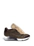 Main View - Click To Enlarge - ASH - 'Link' rabbit fur suede leather combo sneakers