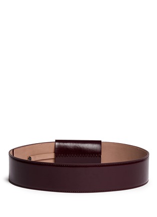Figure View - Click To Enlarge - ALAÏA - Floral stud loop leather belt