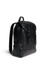 Figure View - Click To Enlarge - NEIL BARRETT - 'Memphis' quilted camouflage eco-leather backpack