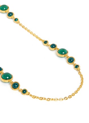 Detail View - Click To Enlarge - KENNETH JAY LANE - Cabochon stone rope necklace