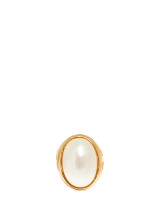 Main View - Click To Enlarge - KENNETH JAY LANE - Glass pearl bezel ring