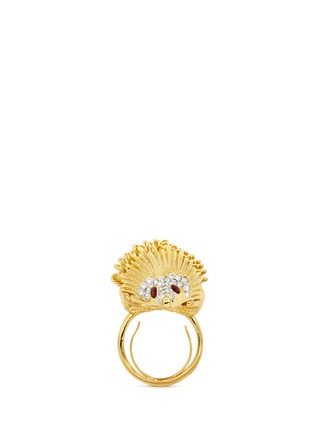 Main View - Click To Enlarge - KENNETH JAY LANE - Hedgehog crystal ring