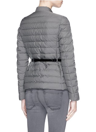 Back View - Click To Enlarge - ARMANI COLLEZIONI - Geometric print water repellent puffer jacket