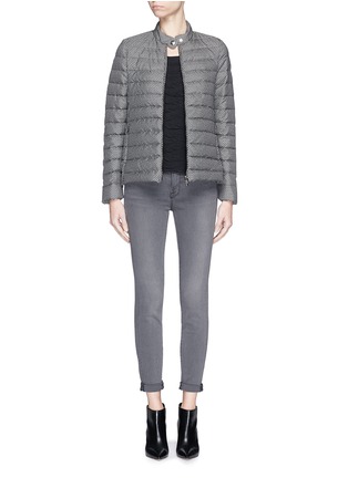 Figure View - Click To Enlarge - ARMANI COLLEZIONI - Geometric print water repellent puffer jacket