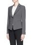 Front View - Click To Enlarge - ARMANI COLLEZIONI - Stretch wool notch lapel jacket