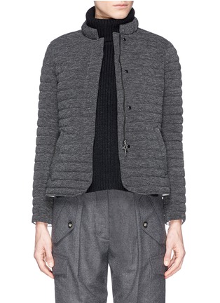 Main View - Click To Enlarge - ARMANI COLLEZIONI - Quilted jersey puffer down jacket