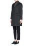 Front View - Click To Enlarge - ARMANI COLLEZIONI - Felted virgin wool coat
