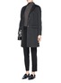 Figure View - Click To Enlarge - ARMANI COLLEZIONI - Felted virgin wool coat