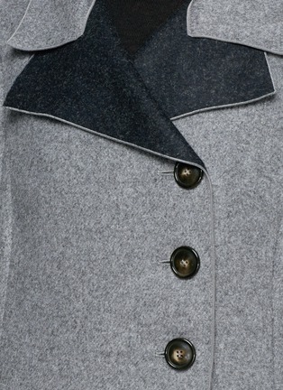 Detail View - Click To Enlarge - ARMANI COLLEZIONI - Contrast notch lapel coat