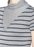 Detail View - Click To Enlarge - ARMANI COLLEZIONI - Stripe intarsia cashmere blend turtleneck tee