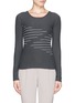 Main View - Click To Enlarge - ARMANI COLLEZIONI - Cutoff stripe intarsia cashmere blend sweater