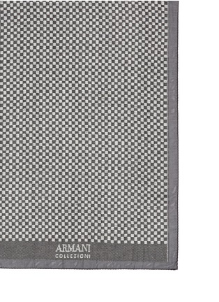 Detail View - Click To Enlarge - ARMANI COLLEZIONI - Checkboard jacquard scarf