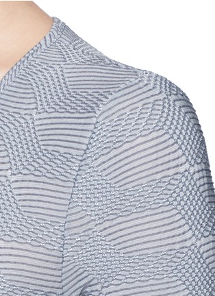 Detail View - Click To Enlarge - ARMANI COLLEZIONI - Wavy stripe jacquard top