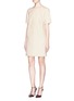 Front View - Click To Enlarge - ARMANI COLLEZIONI - Stretch gabardine pocket shift dress