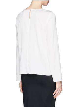 Back View - Click To Enlarge - ARMANI COLLEZIONI - Silk charmeuse blouse