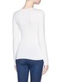 Back View - Click To Enlarge - ARMANI COLLEZIONI - Round neck jersey T-shirt