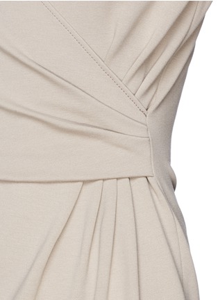 Detail View - Click To Enlarge - ARMANI COLLEZIONI - Ruche surplice neckline stretch dress