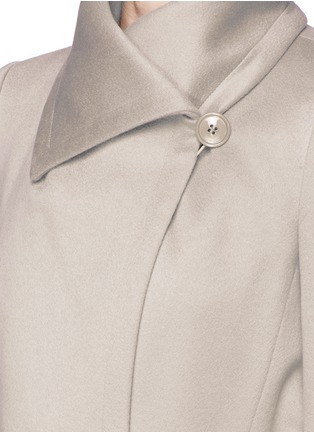 Detail View - Click To Enlarge - ARMANI COLLEZIONI - Side tie brushed cashmere coat