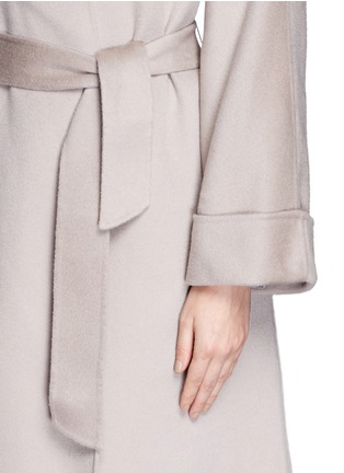 Detail View - Click To Enlarge - ARMANI COLLEZIONI - Drape front cashmere felt coat