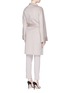 Back View - Click To Enlarge - ARMANI COLLEZIONI - Drape front cashmere felt coat