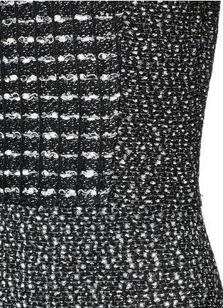 Detail View - Click To Enlarge - ST. JOHN - Grid pattern binario tweed knit dress