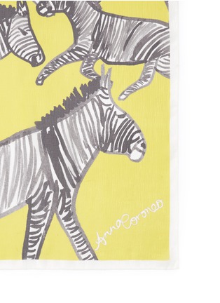 Detail View - Click To Enlarge - ANNA CORONEO - Zebra print silk chiffon scarf