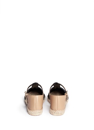 Back View - Click To Enlarge - KATE SPADE - 'Lolana' glitter leather fisherman sandals