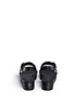 Back View - Click To Enlarge - KATE SPADE - 'Teigan' glitter flatform leather sandals