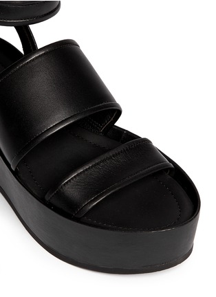 Detail View - Click To Enlarge - VINCE - 'Vienna' cross strap leather flatform sandals