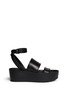 Main View - Click To Enlarge - VINCE - 'Vienna' cross strap leather flatform sandals