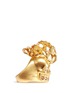 Figure View - Click To Enlarge - ALEXANDER MCQUEEN - Crystal punk fish skull ring