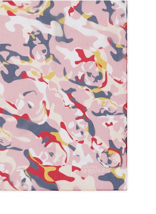 Detail View - Click To Enlarge - ALEXANDER MCQUEEN - Camouflage silk chiffon scarf