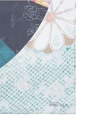 Detail View - Click To Enlarge - ALEXANDER MCQUEEN - Kimono patchwork silk chiffon scarf