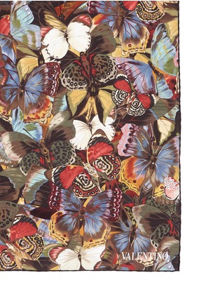 Detail View - Click To Enlarge - VALENTINO GARAVANI - 'Camubutterfly' silk scarf