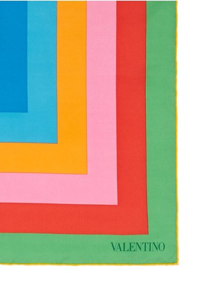 Detail View - Click To Enlarge - VALENTINO GARAVANI - '1973' geometric print silk scarf
