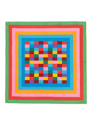 Main View - Click To Enlarge - VALENTINO GARAVANI - '1973' geometric print silk scarf