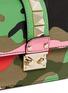 Detail View - Click To Enlarge - VALENTINO GARAVANI - 'Camupsychedelic Rockstud Lock' mini leather chain bag