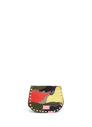 Back View - Click To Enlarge - VALENTINO GARAVANI - 'Camupsychedelic' leather patch crossbody bag