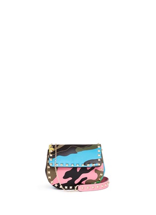 Main View - Click To Enlarge - VALENTINO GARAVANI - 'Camupsychedelic' leather patch crossbody bag