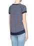 Back View - Click To Enlarge - THEORY - 'Sanibela' stripe T-shirt