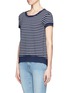 Front View - Click To Enlarge - THEORY - 'Sanibela' stripe T-shirt