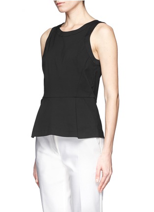Front View - Click To Enlarge - THEORY - Ballise cotton-blend peplum top
