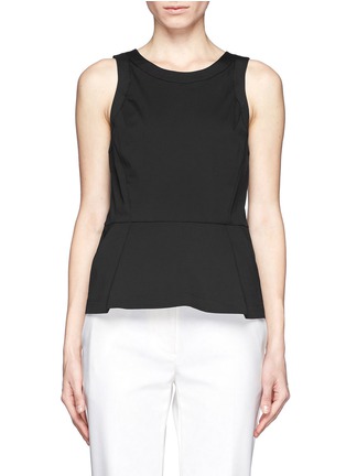 Main View - Click To Enlarge - THEORY - Ballise cotton-blend peplum top