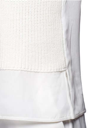Detail View - Click To Enlarge - THEORY - Klemdy silk back knit top
