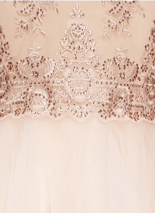 Detail View - Click To Enlarge -  - Embroidered lace mermaid gown