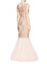 Back View - Click To Enlarge -  - Embroidered lace mermaid gown
