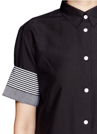 Detail View - Click To Enlarge - ACNE STUDIOS - Stripe print cuff shirt 